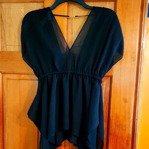 Sheer Sleeveless Blouse